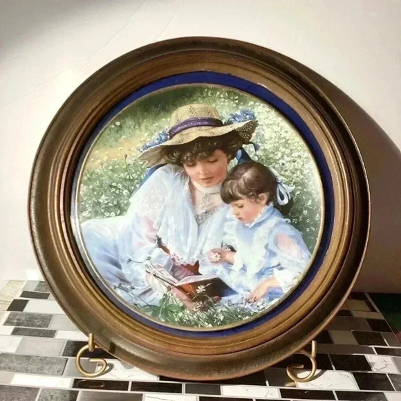 Once Upon A Time Collector Plate Sandra Kuck Mothers Day 1985 Reco Signed - Picture 2 of 5
